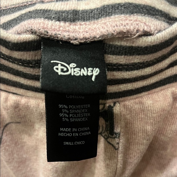 Disney Pink and Black Striped Soft Pajama Jogger Pants W Pockets Small - Picture 2 of 6